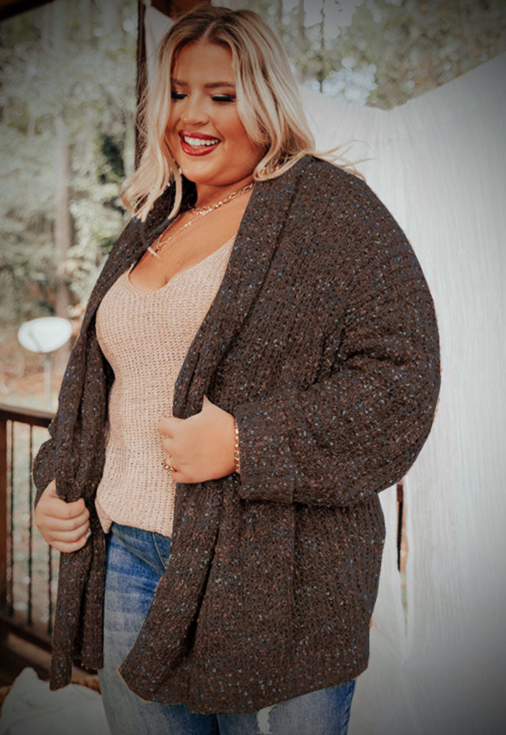 Comfee Open Front Cardigan - Size 5X