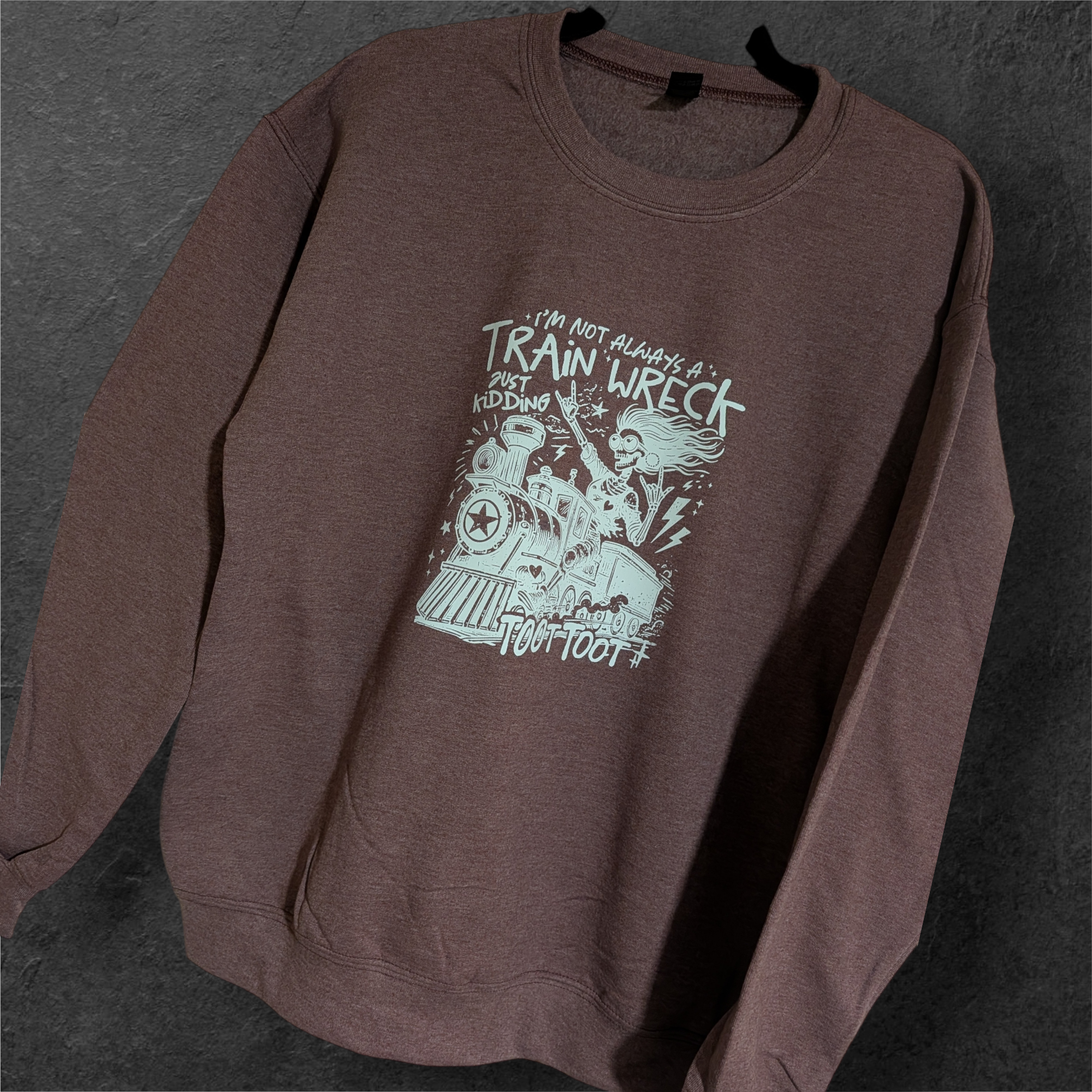 Train Wreck Graphic Sweatshirt