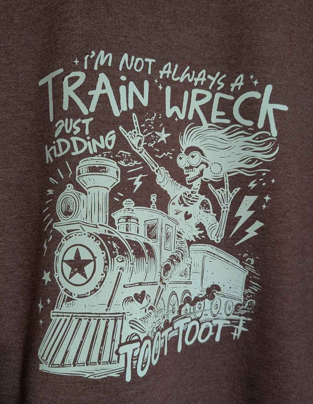 Train Wreck Graphic Sweatshirt