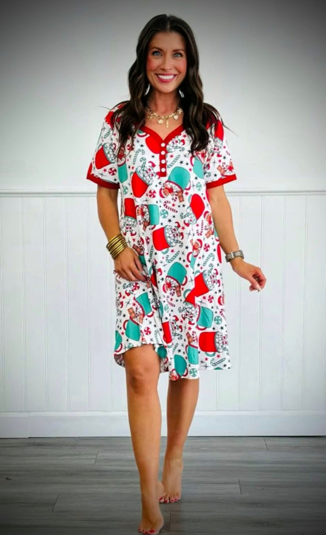 Shirley & Stone Brand PJ Pocket Lounge Dress