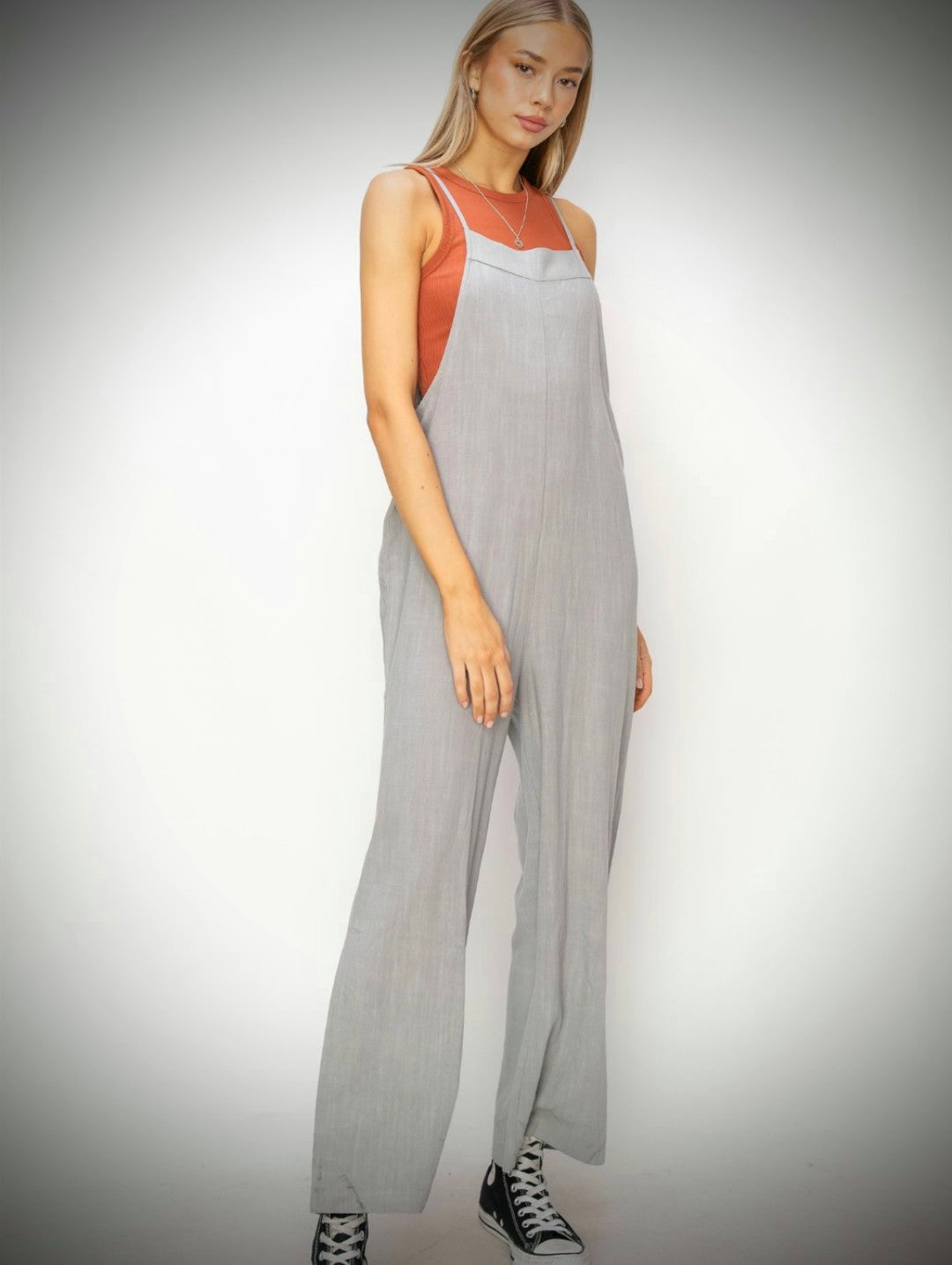 Linen Grey Overall - Medium
