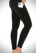 Athletic reflective leg pocket legging - medium