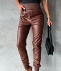 Vegan Leather Side Pocket Jogger