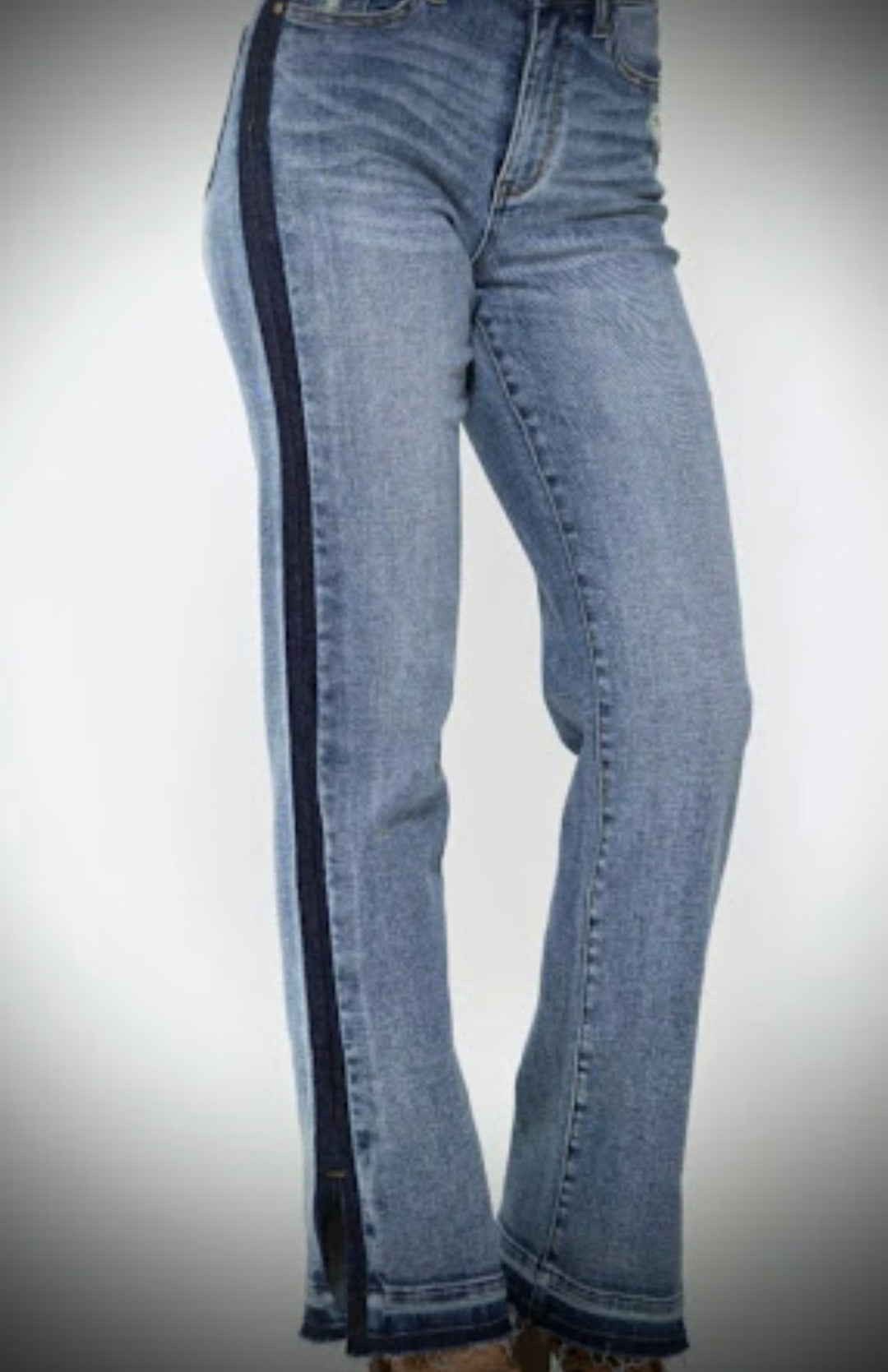 Judy Blue Plus -16W - Dark Contrast side slit bootcut