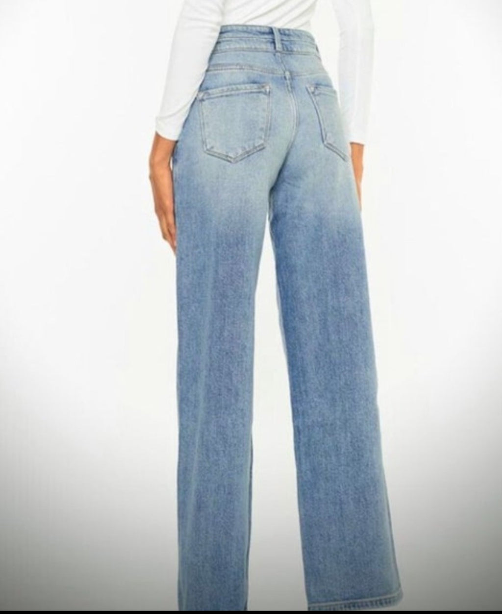 Kancan Wide Leg Double Button - Size 28